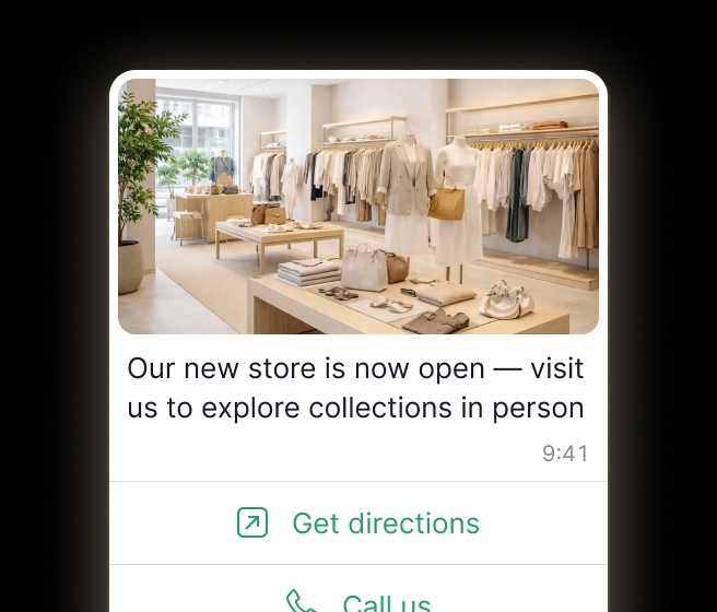 An example of a message in WhatsApp.