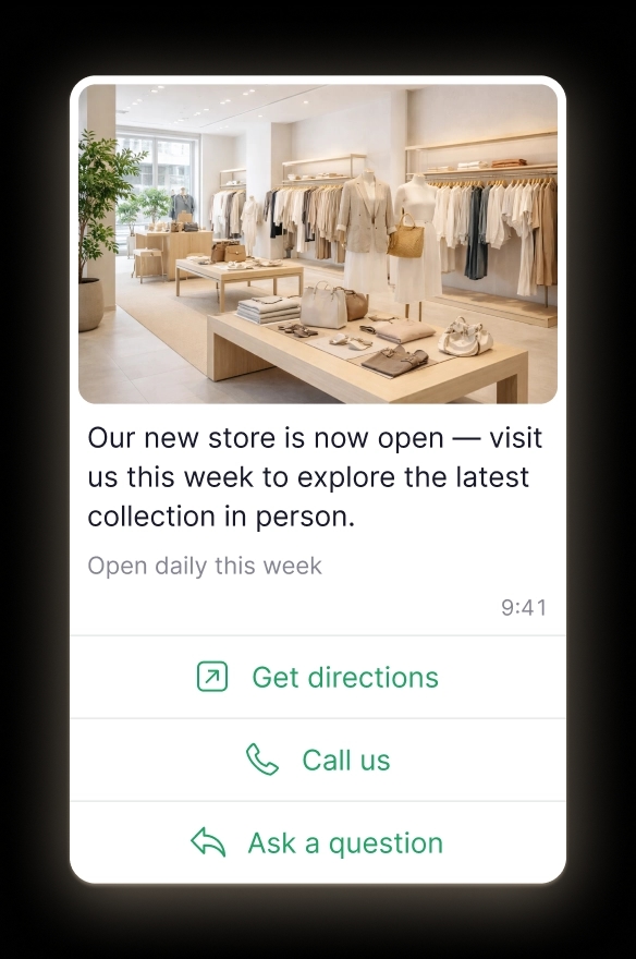 An example of a message in WhatsApp.