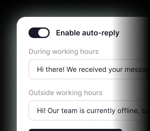 Auto-replies for working and off hours