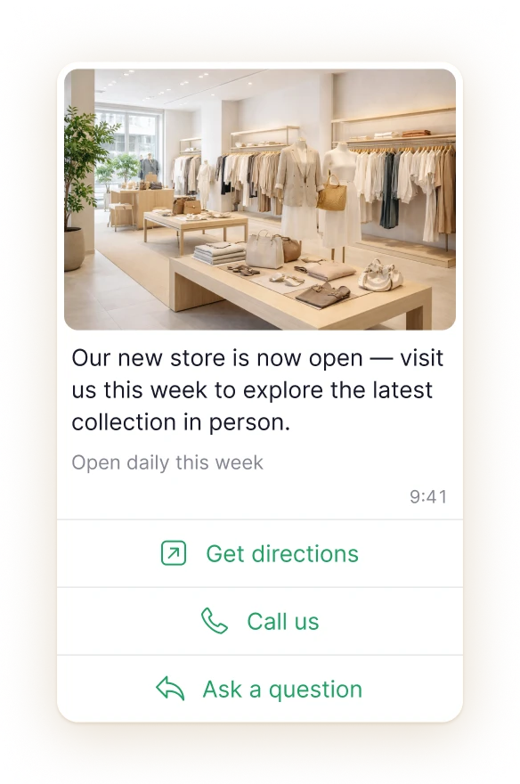 An example of a message in WhatsApp.