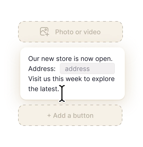 WhatsApp message template editor for a bulk messaging campaign.